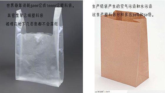 購物袋的選擇？塑料袋or紙袋？